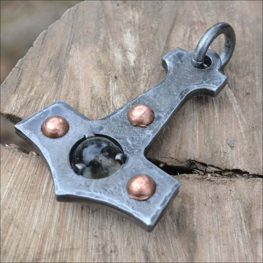 Large Thor’s Hammer Pendant Steampunk Steel - Northlord