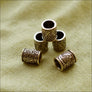 Large Viking Beard Bead With Valknut Bronze - Northlord