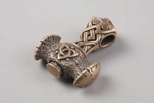 Mjolnir Pendant with triquetra symbol, Viking Thor's Hammer Necklace, Viking Jewellery, Bronze - Northlord