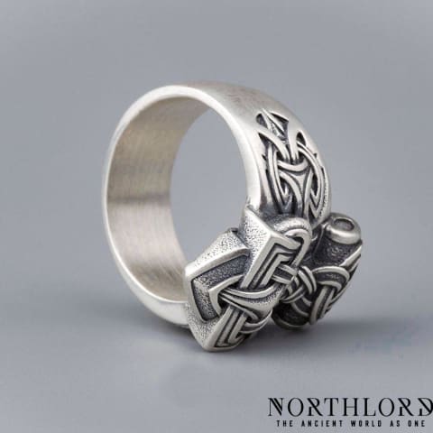 Mjolnir Ring, Viking Ring, Silver - Northlord