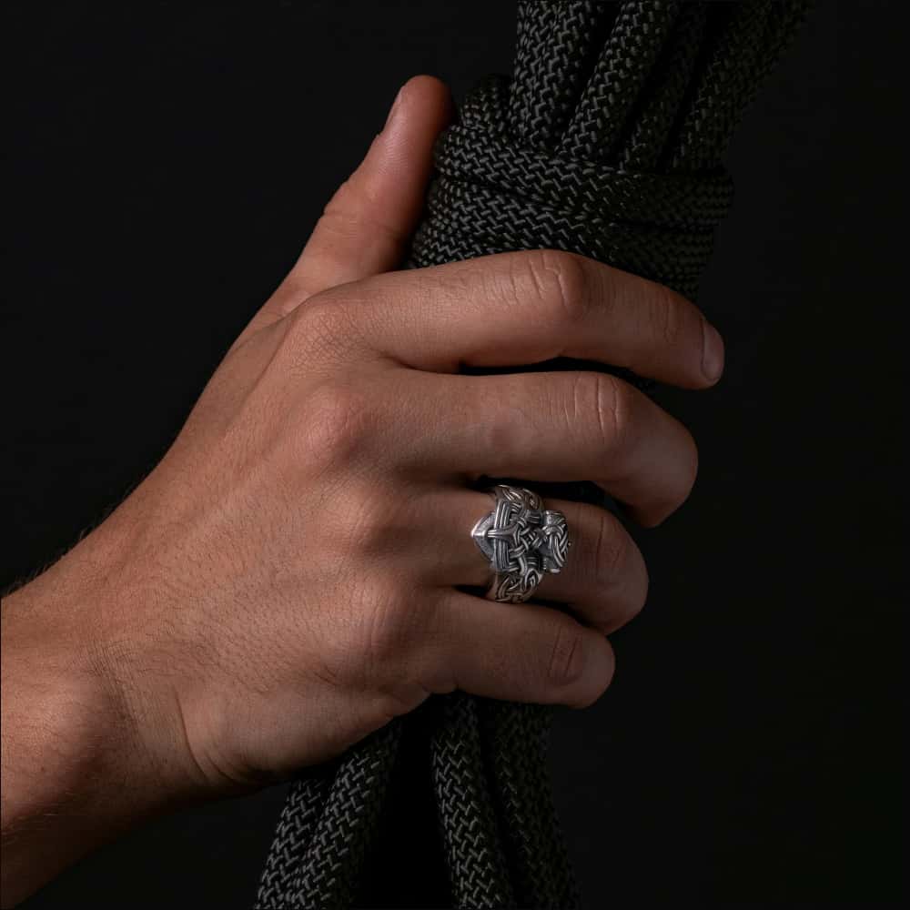 Mjolnir Viking Ring Sterling Silver - Northlord-PK