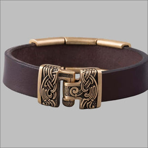Modern Viking Bracelet With Mjolnir Bronze - Northlord-PK