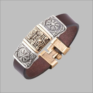 Modern Viking Bracelet With Mjolnir Bronze - Northlord-PK