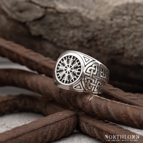 Norse Ring With Helm Of Awe, Sterling Silver - Northlord (4)