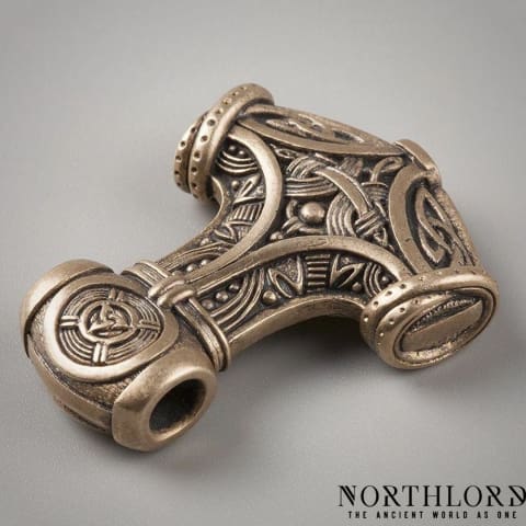 Odin Pendant, Mjolnir, Thor hammer, Bronze - Northlord