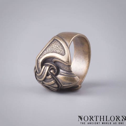 Odin's Raven Ring, Huggin, Bronze  - Northlord