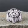 Odin’s Raven Ring Huggin Silvered Bronze - Northlord-PK