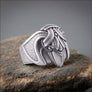 Odin’s Raven Ring Huggin Silvered Bronze - Northlord-PK