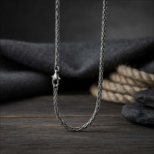 Oxidized Wheat Chain, 925 Sterling Silver - Northlord