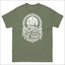 Green Sail With The North Viking t-shirt with white Viking ship design
