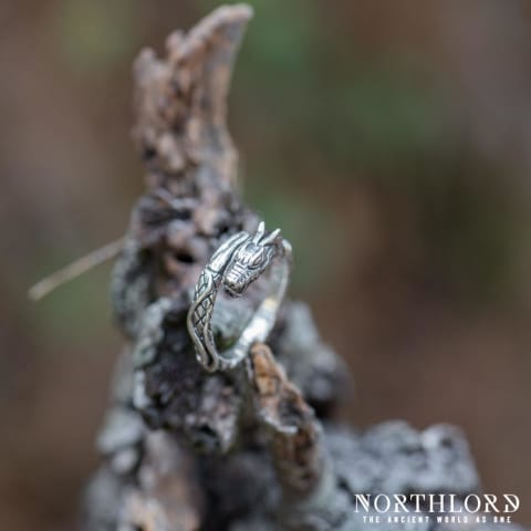 Serpent Dragon Ring, Viking Ring Dragon, Sterling Silver - Northlord (6)