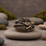 Miniature Sleeping Rats bronze figurine side view showing sculpted bodies paws and curled tails