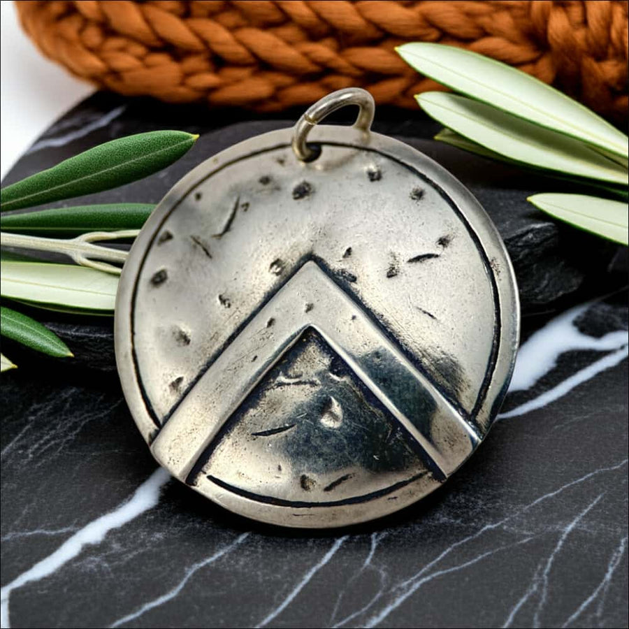 Spartan Lambda Shield Pendant Sterling Silver - Northlord