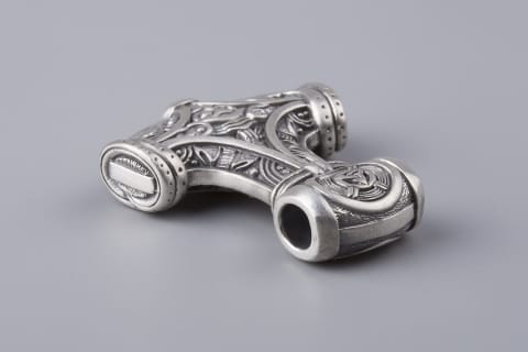 Thor's Hammer Pendant, Viking Pendant With Odin, Silver Viking Jewelry - Northlord