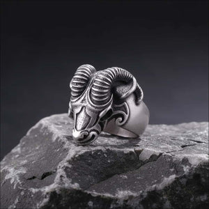 Thor's Goat Ring Silvered Bronze - Northlord-PK