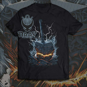 Thor’s Hammer Colored T-shirt Black - Northlord