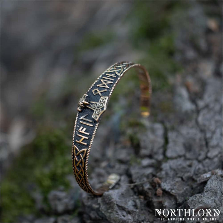 Thor’s Hammer Cuff Bracelet Bronze - Northlord