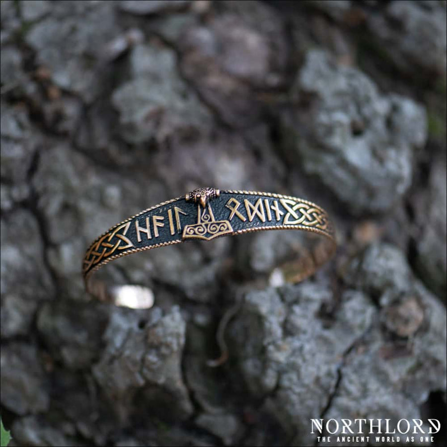 Thor’s Hammer Cuff Bracelet Bronze - Northlord