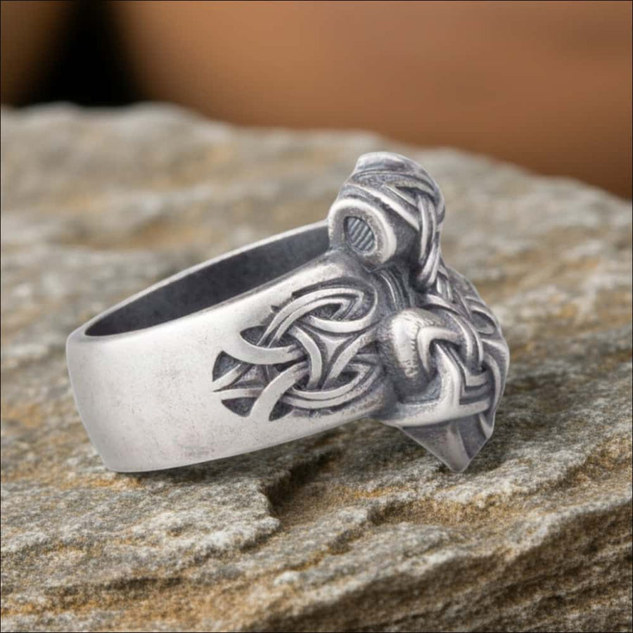 Thor’s Hammer Ring Silvered Bronze - Northlord-PK