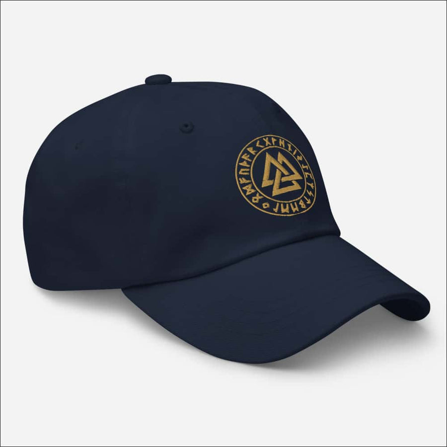 Valknut Baseball Hat Old Gold Print Northlord