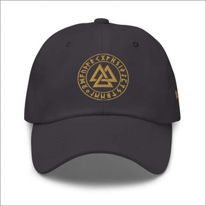 Valknut Baseball Hat Old Gold Print Northlord