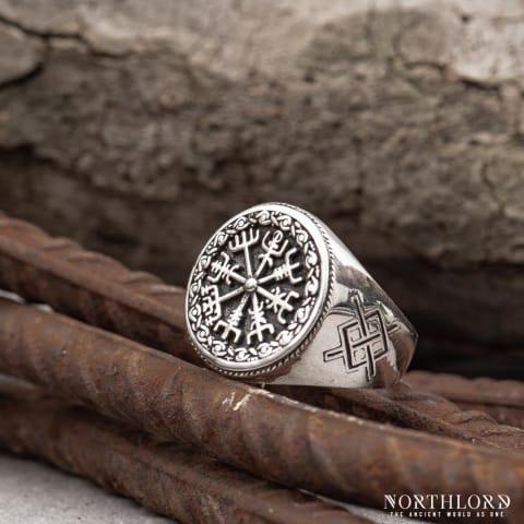 Vegvisir Pagan Ring, Sterling Silver - Northlord (6)