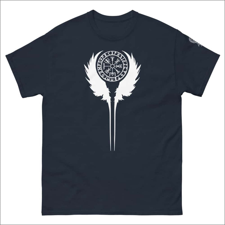 Vegvisir T shirt With Raven Wings Sleeve Print Northlord