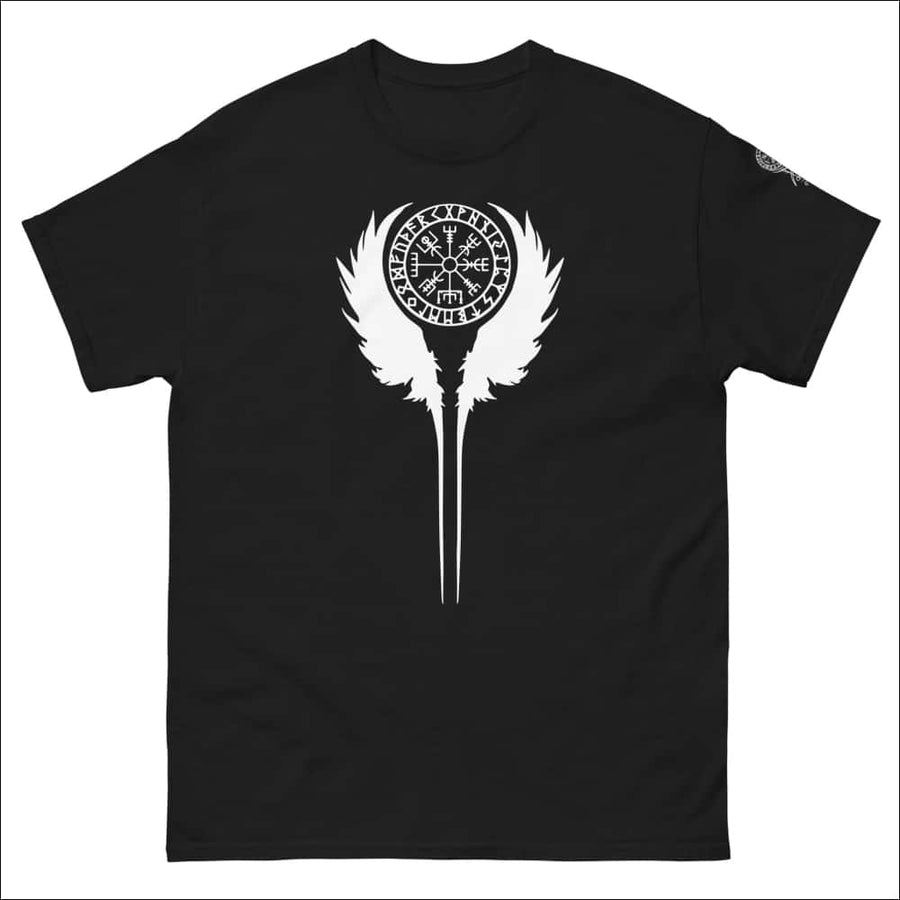 Vegvisir T shirt With Raven Wings Sleeve Print Northlord