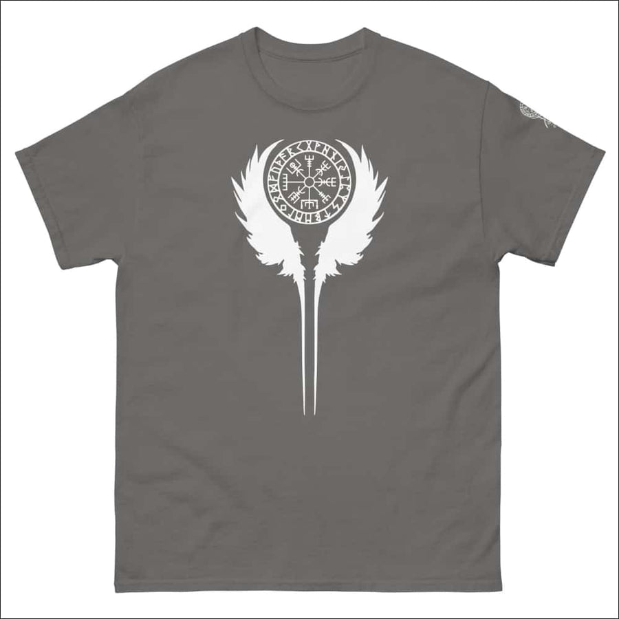 Vegvisir T shirt With Raven Wings Sleeve Print Northlord