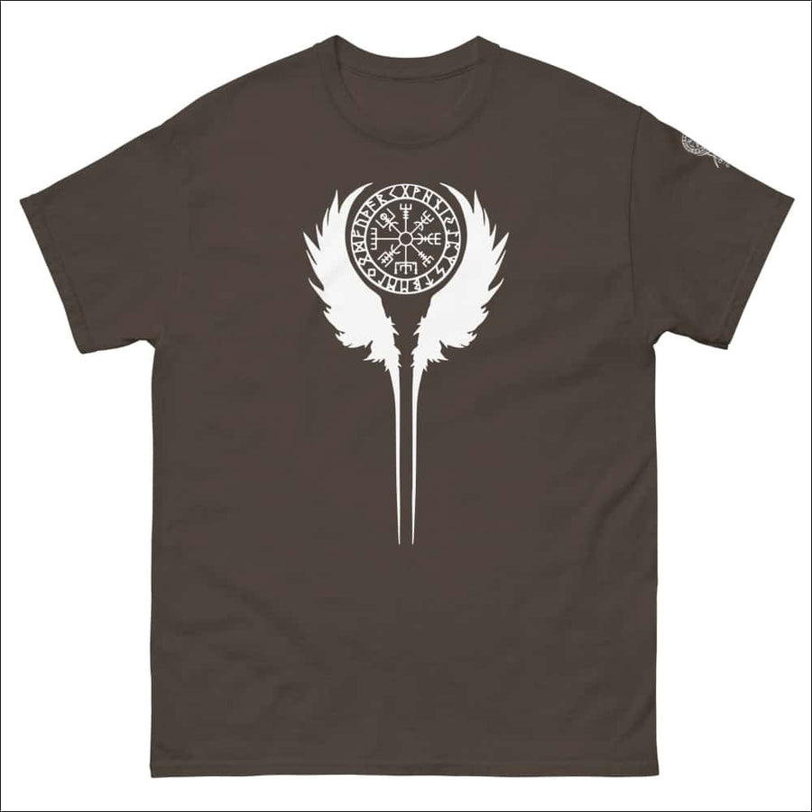 Vegvisir T shirt With Raven Wings Sleeve Print Northlord