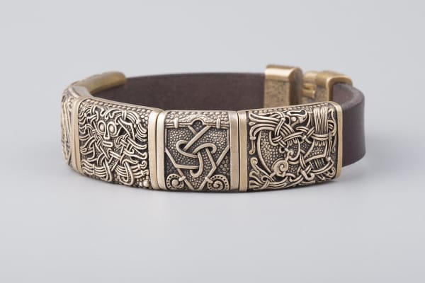 Viking Style Bracelet With Viking Beads, Modern Viking Bracelet, Mammen Art Beaded Bracelet - Northlord
