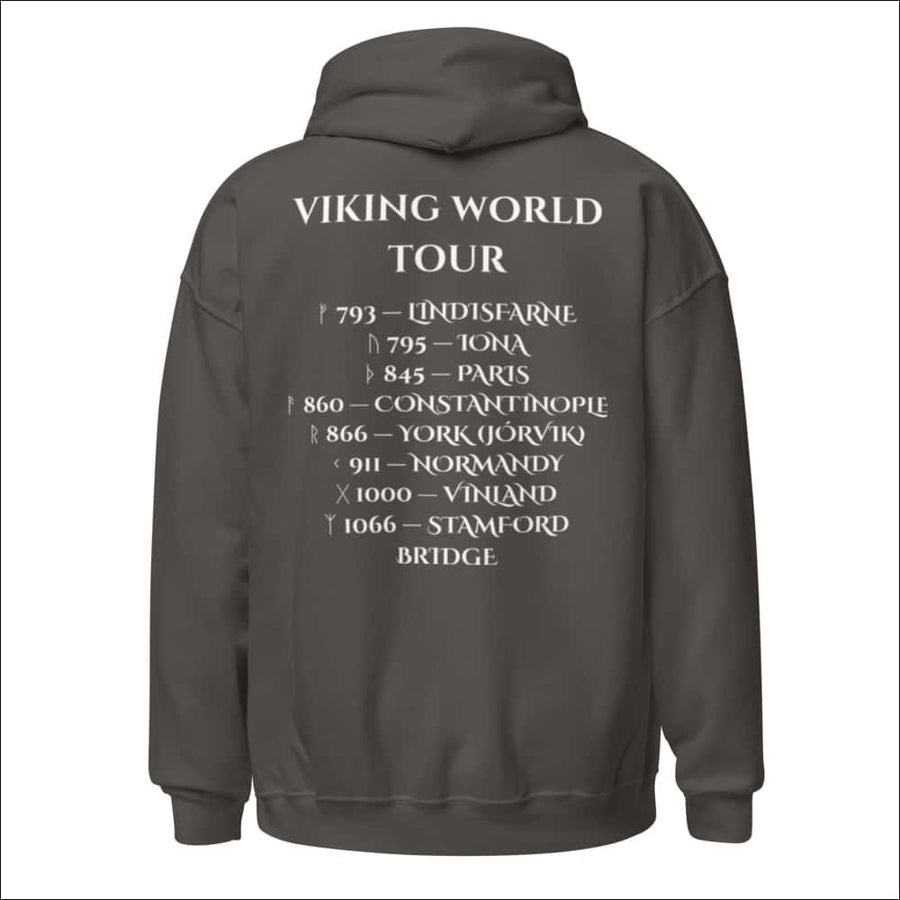 Viking World Tour Hoodie – Norse History Streetwear - Northlord