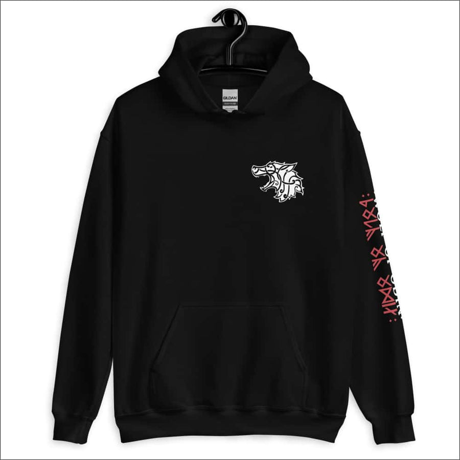Wolf Of Odin Hoodie Sleeve Print Multicolor - Northlord