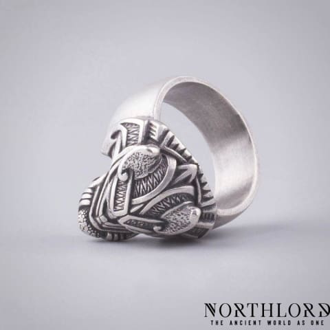 Wolf Ring, Fenrir Viking Ring, Silevered Bronze - Northlord