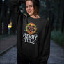 Women’s “Merry Yule” Crewneck Sweatshirt – Pagan Winter Solstice Sweater - Northlord