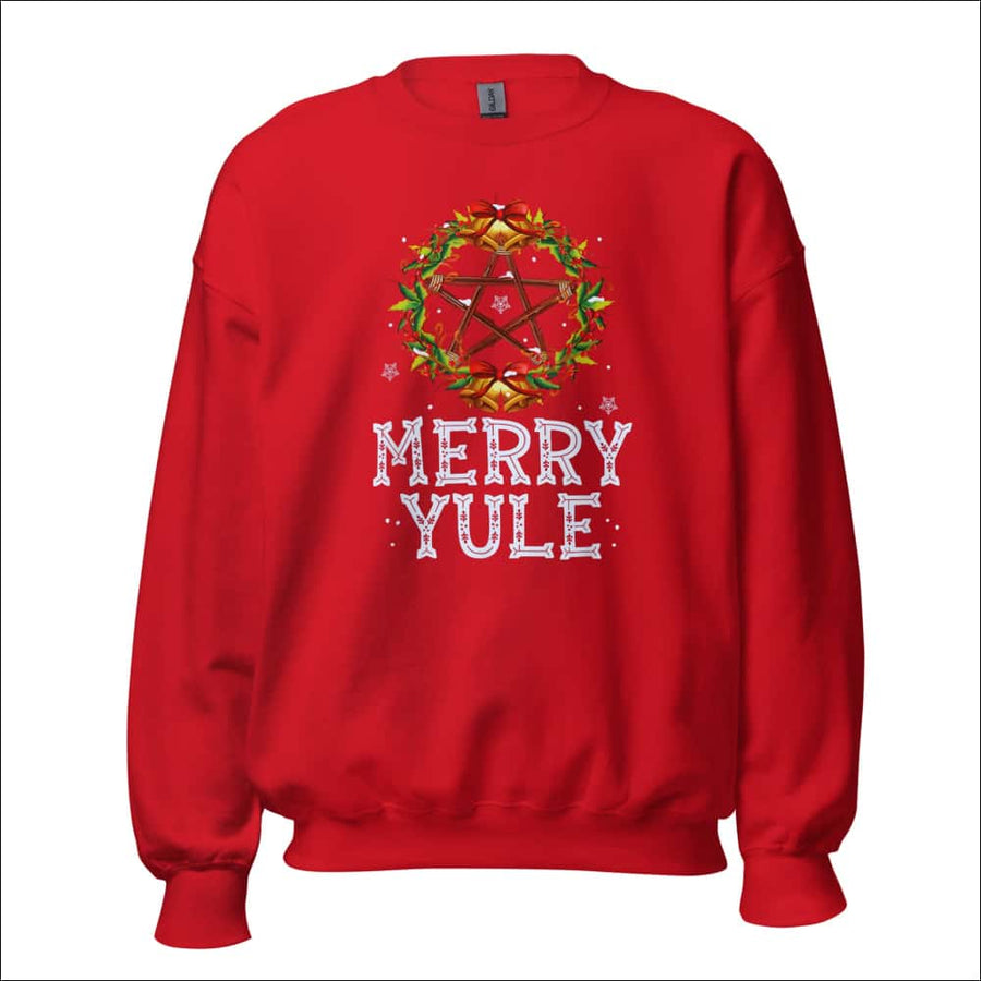Women’s “Merry Yule” Crewneck Sweatshirt – Pagan Winter Solstice Sweater - Northlord