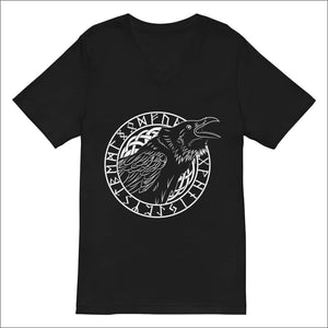 Women’s T-shirt With Ravens and Runes Black - Northlord