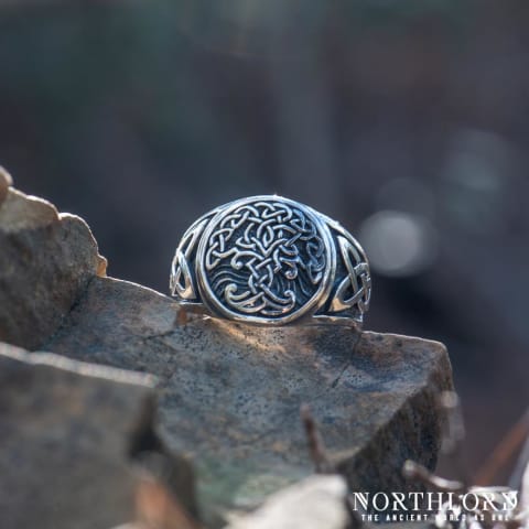 Yggdrasil Ring, Viking Ring With Tree Of Life and Celtic Knotworkm Sterling Silver - Northlord (5)