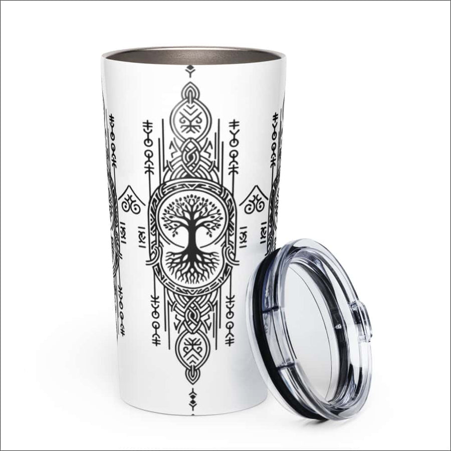Yggdrasil Tapered Tumbler Stainless Steel White Northlord