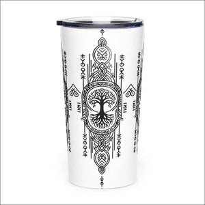 Yggdrasil Tapered Tumbler Stainless Steel White Northlord