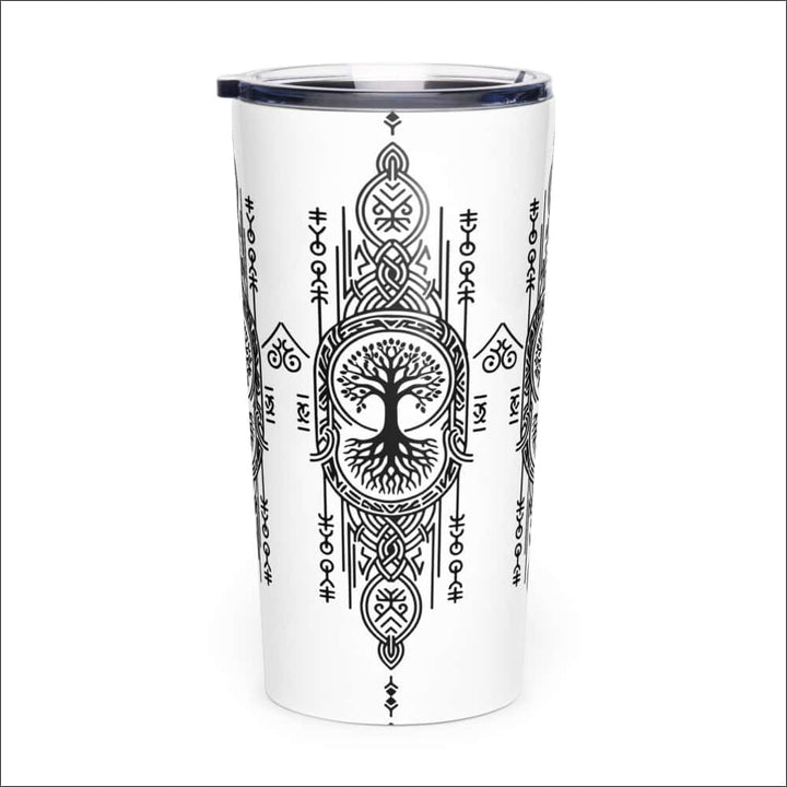 Yggdrasil Tapered Tumbler Stainless Steel White Northlord