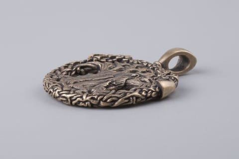 Yggdrasil Pendant with Hugin and Munin, Bronze, Northlord