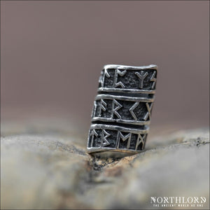 Beard Bead With Runes Sterling Silver - Northlord