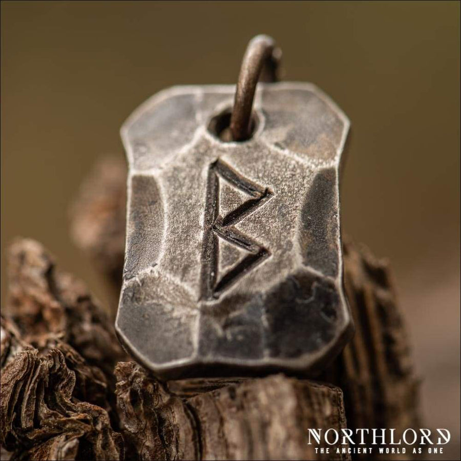 Berkano Rune Pendant Hand - Forged - Northlord