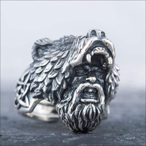 Berserker Ring Sterling Silver - Northlord-VK