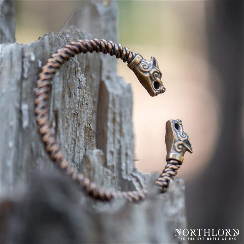 Braided Viking Armring Fenrir - With Bronze Northlord
