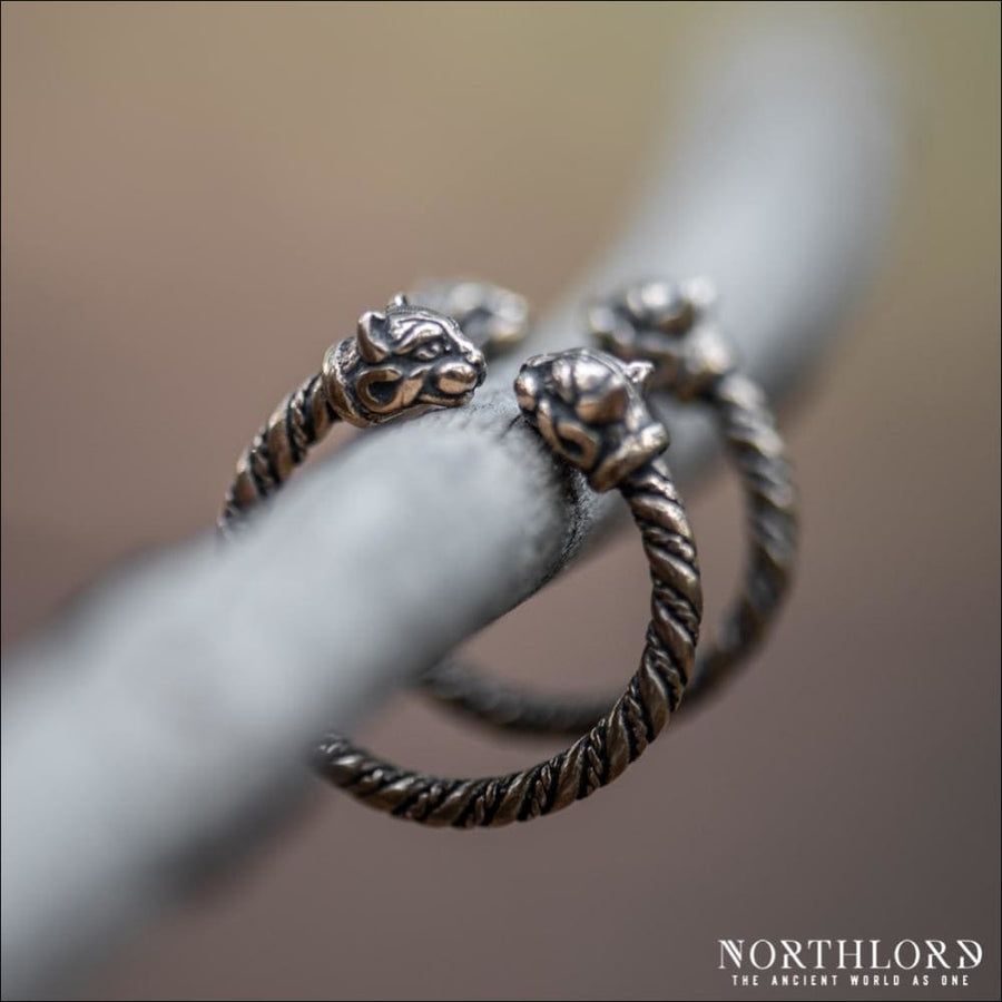 Celtic Cat Ring Adjustable Bronze - Northlord