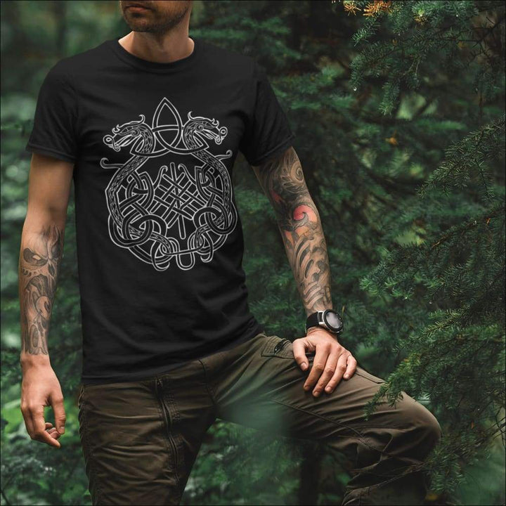 Norrona /29 cotton viking T-Shirt Heren - Grey Melange/Caviar Norrona /29 cotton viking T-Shirt Heren - Grey Melange/Caviar