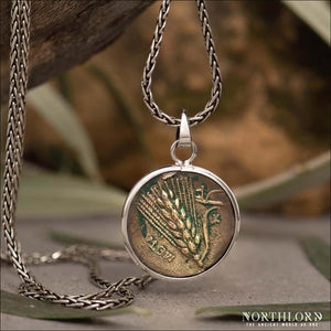 Demeter Goddess Coin Pendant Sterling Silver - Northlord