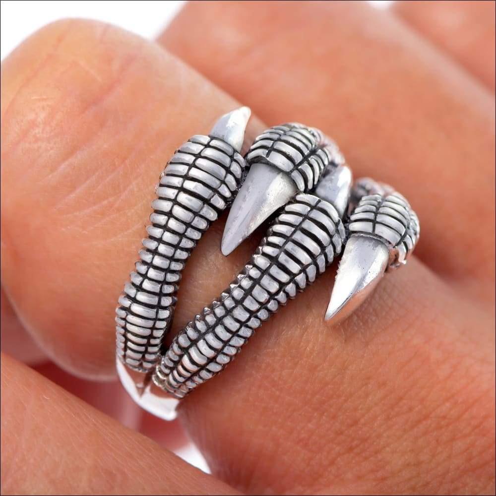 Dragon Claw Ring, Sterling Silver, 10